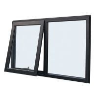 US Style Aluminum Awing window Outwards Opening design double glazed aluminum windows