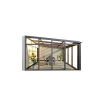 China durable hot sale aluminum profile frame outdoor elegant sunroom/winter garden room with tempered glass