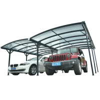 Aluminum Double Carport Canopy with Polycarbonate Roof Panels