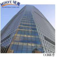 Thermal Break Aluminum Shading Curtain Wall/Reflection Mirror Glass Curtain Wall