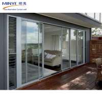 Aluminum sliding door with fly screen